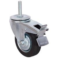 Колесо промышленное поворотное, болтовое крепление с тормозом (М12), 100 мм (SCtb 42)