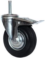 Колесо промышленное поворотное с болтом и тормозом М12 125 мм - SCtb 55