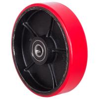 Колесо для тележки складской гидравлической с подшипниками, полиуретан, 200х50 мм