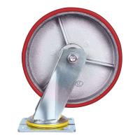 Большегрузное колесо с полиуретановой шинкой С-4102-DUS поворотное, без тормоза, г/п 800 кг