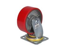 Большегрузное колесо с полиуретановой шинкой С-4102-DUS поворотное, без тормоза, г/п 600 кг