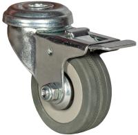 Колесо аппаратное с тормозом под болт М12 120 мм - SChgb 55