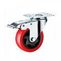 Колеса поворотные усиленные с тормозом (полиуретан)