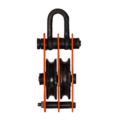 Блок шкивовый двухрольный с проушиной 1 т, D каната 6 - 7 мм, СибТаль