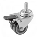 Колеса аппаратные поворотные двойные с болтом и тормозом