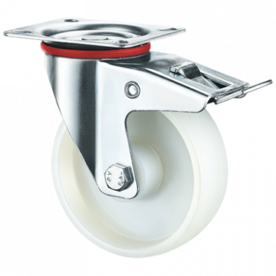 Колесо поворотное полипропилен SRCnb 42 100 мм с тормозом (F)