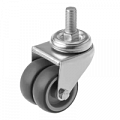 Колеса аппаратные поворотные двойные с болтом
